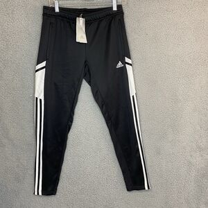 New Womens Adidas Black Athletic Track Aeroready Pants Size Small S Tapered